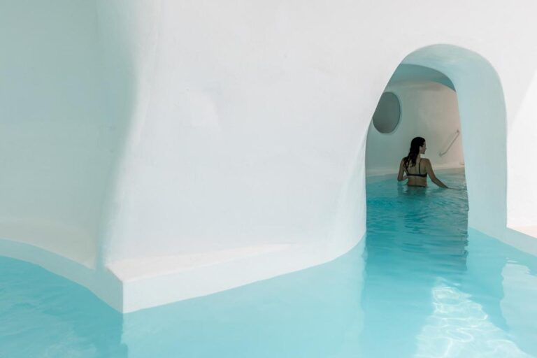 Cave swimming pool at Aspaki by Art Maisons in Oia