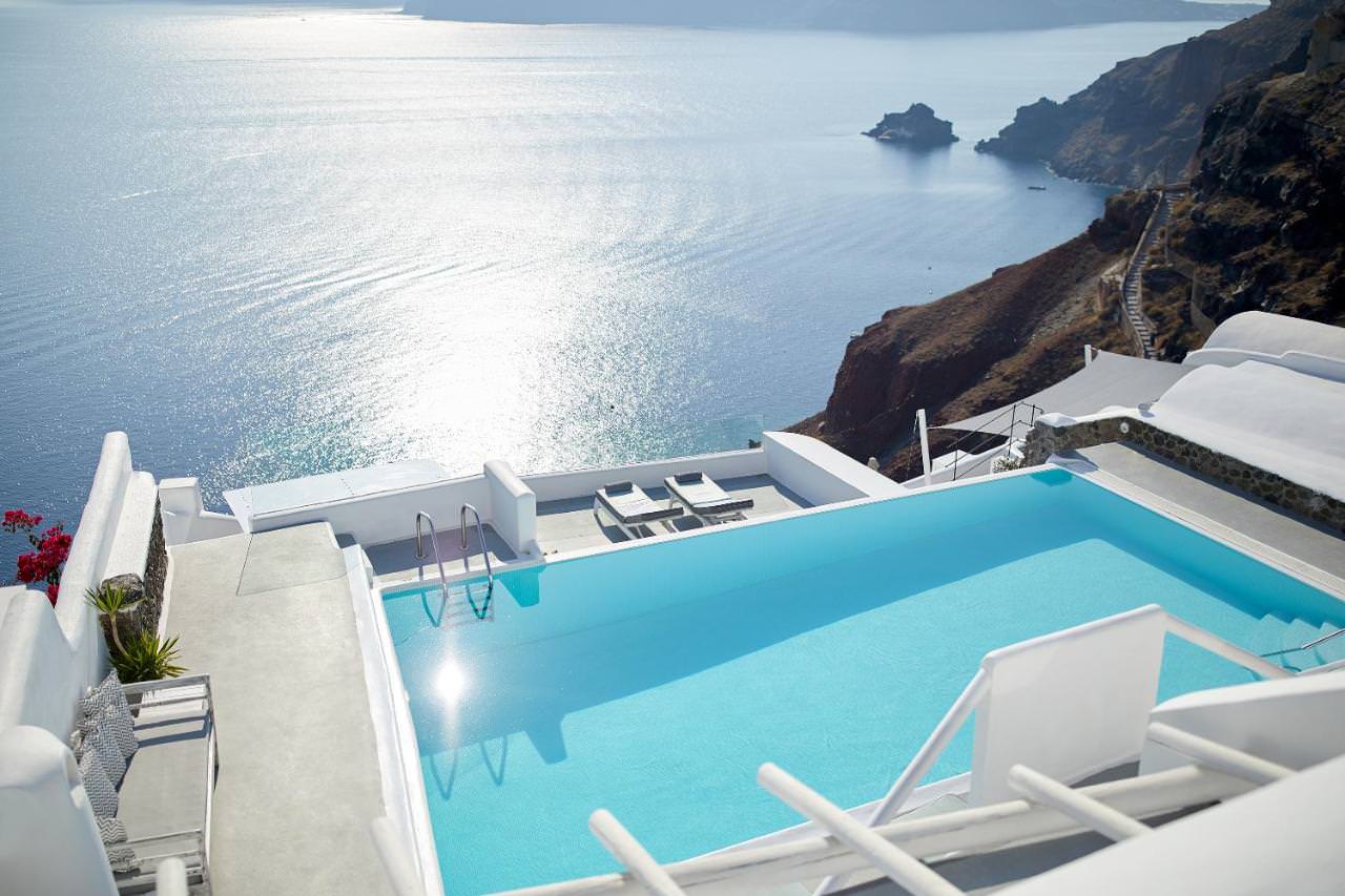 Swimming pool at La Perla Villas and Suites