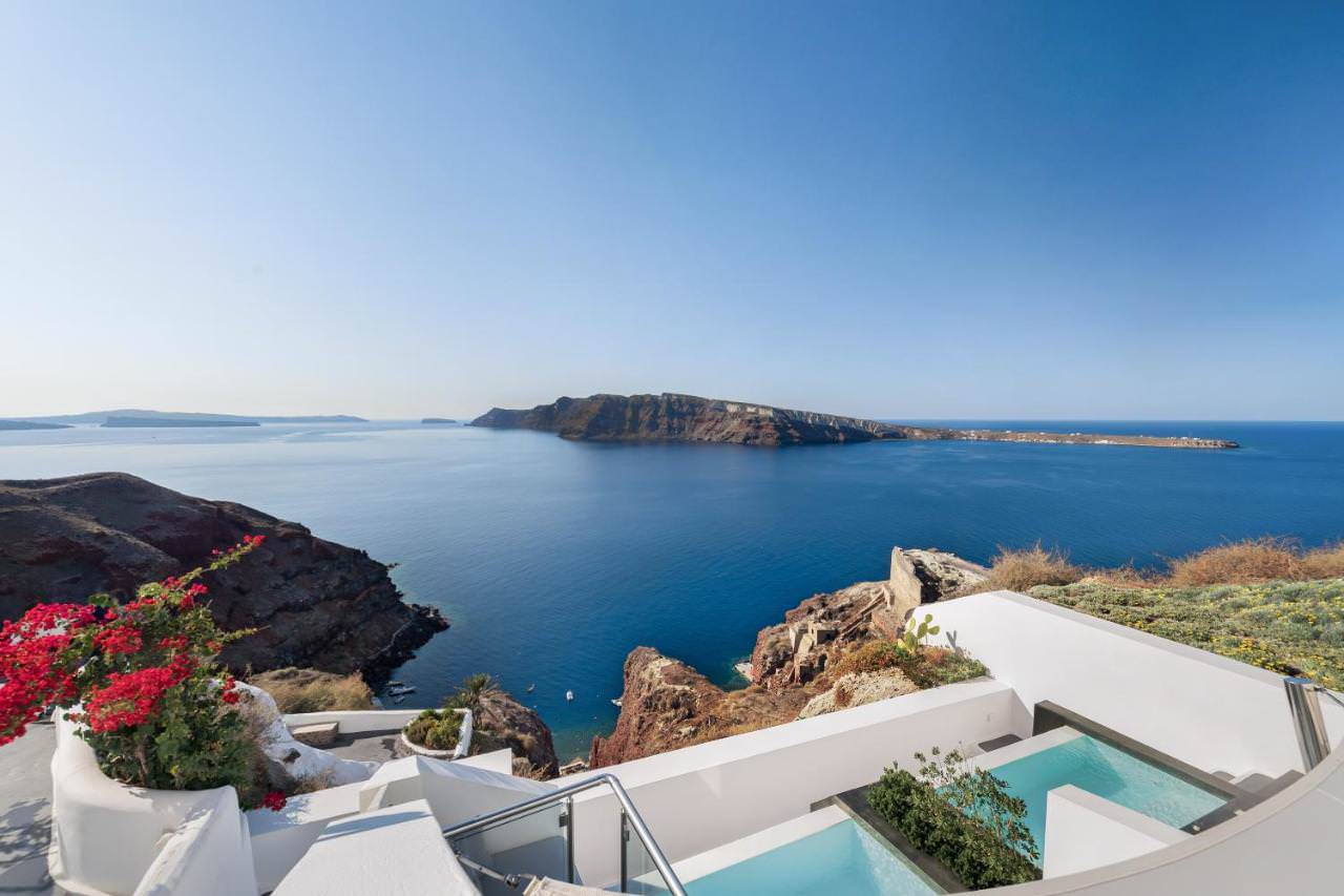 Private pool with Caldera views at Marizan Caves & Villas