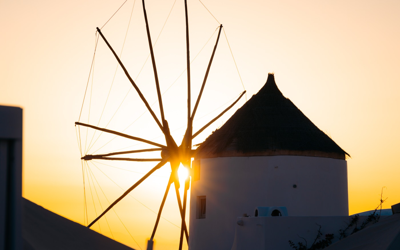 Windmill hotel in Oia, Santorini